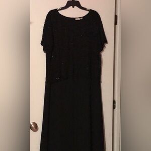 Cato Black Lace Maxi Dress - Size 16 - VGUC